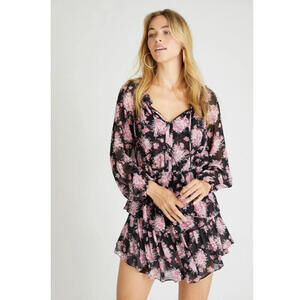 LOVESHACKFANCY Popover Raven Mini Dress Size X-Small NWT $425